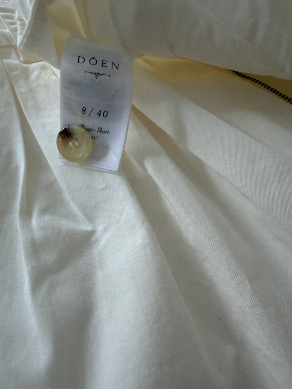 DÔEN
Paige pleated organic cotton-poplin shorts - perfect condition. - Picture 6 of 6